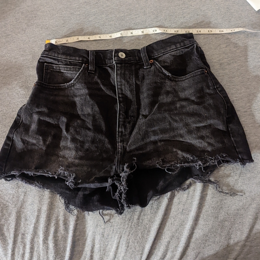 Abercrombie & Fitch Black Cutoff Denim Shorts